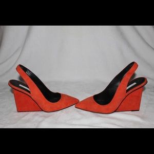 GIANMARCO LORENZI Bright Orange Wedge Size 38